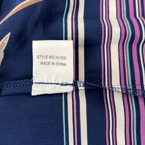 YUMI KIM Ruffle Boarder Print Hem Silk Dress - Size Large - Picture 13 of 15